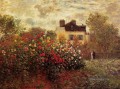 der Garten in Argenteuil aka die Dahlien Claude Monet Blumen impressionistische